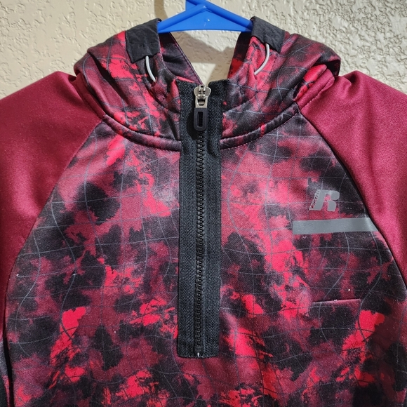 Russell athletic red and black camo hooded pullover sweatshirt Size L (10-12) - Picture 2 of 11